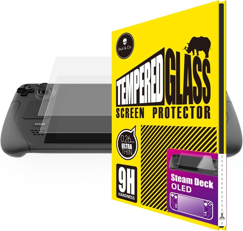 Skull & Co. High Transparency and High Sensitive Tempered Glass Screen Protector for SteamDeck (2-Pack) - Image 1